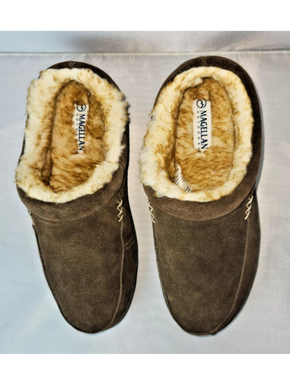 Magellan Outdoors, Leather, Moc II, House Slippers, Size 8-New